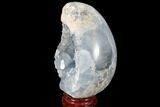 Crystal Filled Celestine (Celestite) Egg Geode - Large Crystals! #88317-2